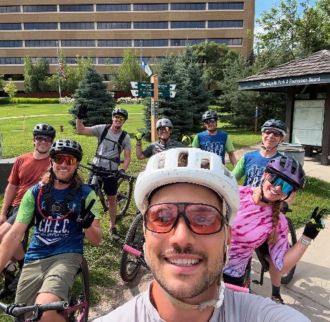 July C.R.E.C. Ride! Perfect weather and a great shred session! ☀️🚵🏼‍♀️🌲🌇
